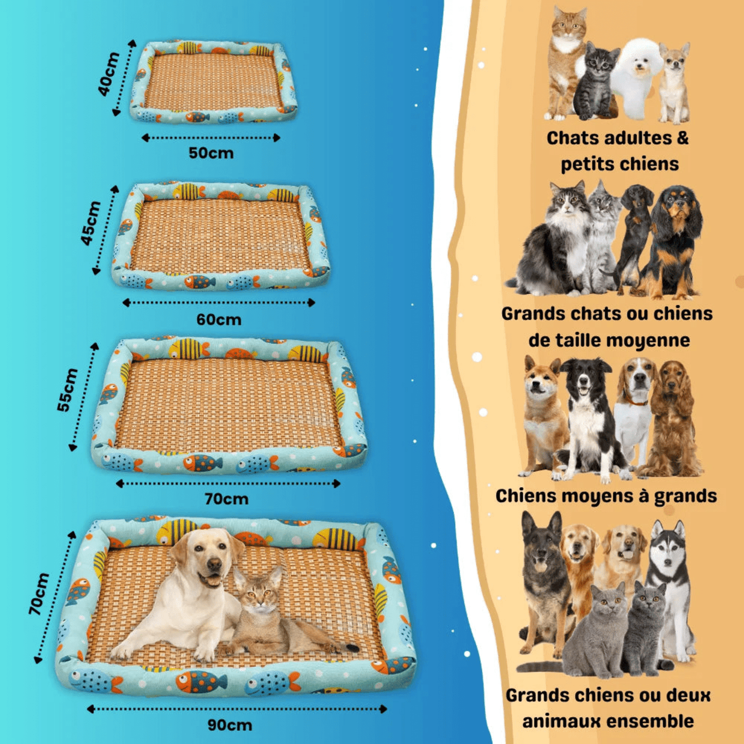 Tapis rafraîchissant pour animaux - TempCat - Woufie