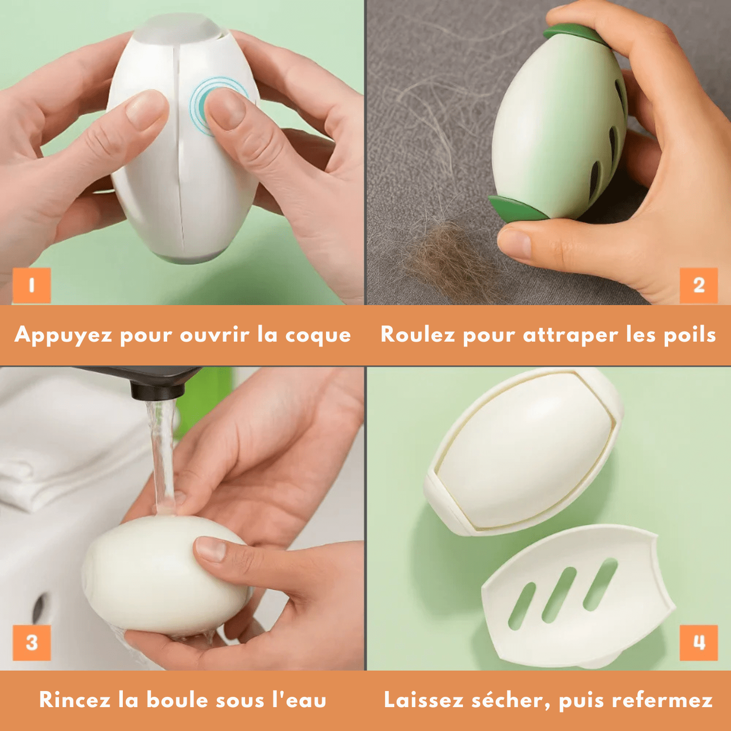 Roulette Anti - Poils Réutilisable – EasyCap - Woufie