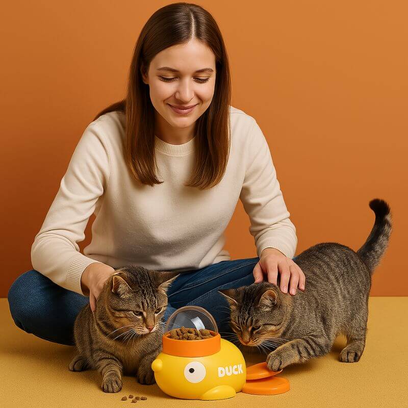 SnackyDuck | Distributeur à croquettes - Woufie