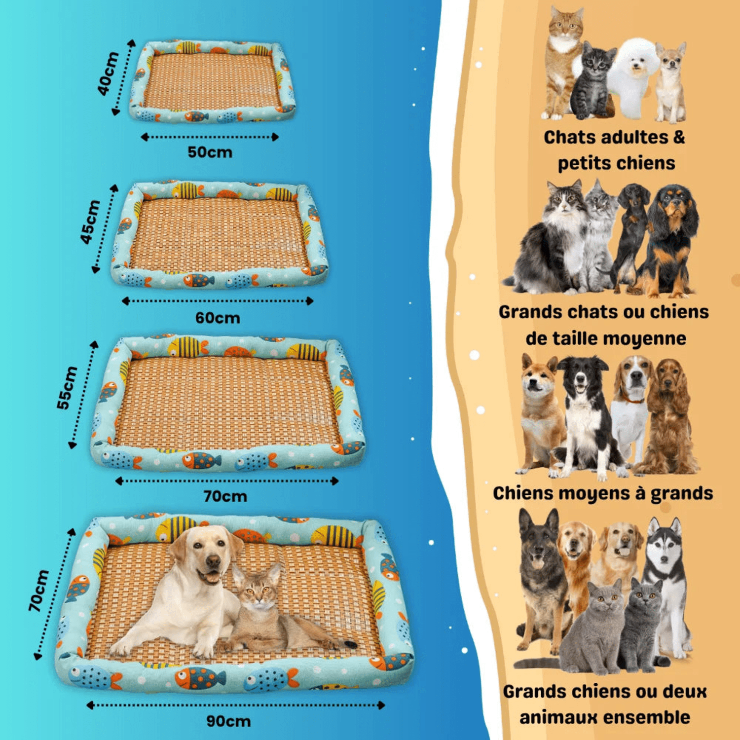Tapis rafraîchissant pour animaux - TempCat - Woufie
